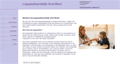 Desktop Screenshot of logopedie-oudwest.nl